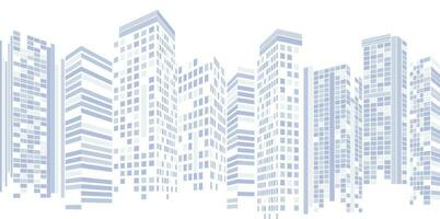 Light gray cityscape background, Monochrome urban landscape. Modern architectural. vector