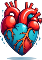 AI generated an illustration heart icon png