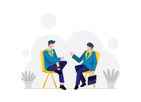 Free vector persons discussing business flat illustration