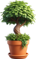 AI generated a tree in a pot png