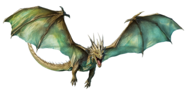 AI generated Fantasy Dragon. Ferocious monster. Digital illustration ai generated png