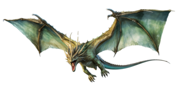 AI generated Fantasy Dragon. Ferocious monster. Digital illustration ai generated png