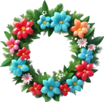 AI generated celebration wreath for happy event png