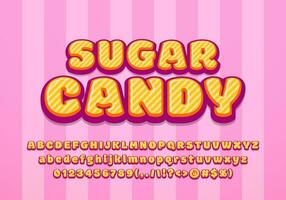 Candy Color Font vector