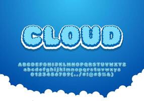 Cloud Color Font vector