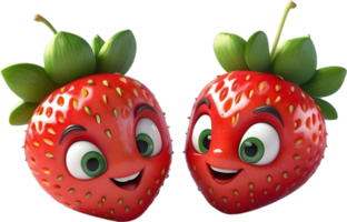 AI generated a strawberry high quality png