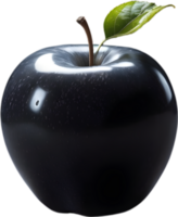 AI generated an apple with a green leaf on it png