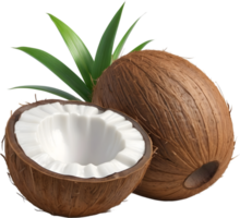 ai gegenereerd kokosnoot fruit PNG