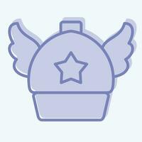 Icon Arale Hat. related to Hat symbol. two tone style. simple design editable. simple illustration vector