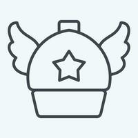 Icon Arale Hat. related to Hat symbol. line style. simple design editable. simple illustration vector