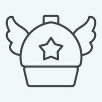 Icon Arale Hat. related to Hat symbol. line style. simple design editable. simple illustration vector