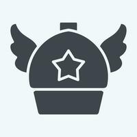 Icon Arale Hat. related to Hat symbol. glyph style. simple design editable. simple illustration vector