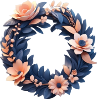 AI generated celebration wreath for happy event png