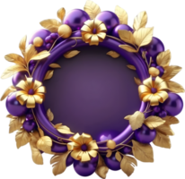 AI generated celebration wreath for happy event png