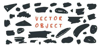 Handmade products. Completely vector and different. This elements that can be used to create any design. Vector brush type object.