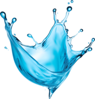 AI generated Realistic water splash isolated transparency background. png