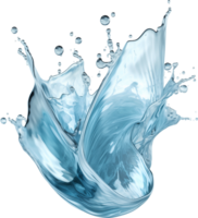 AI generated Realistic water splash isolated transparency background. png