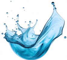 AI generated Realistic water splash isolated transparency background. png