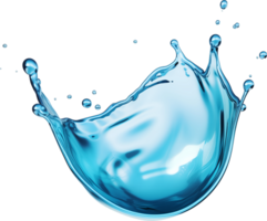 AI generated Realistic water splash isolated transparency background. png