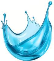 AI generated Realistic water splash isolated transparency background. png