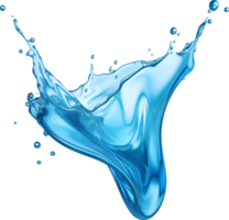 AI generated Realistic water splash isolated transparency background. png