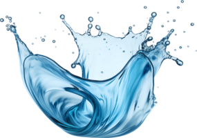 AI generated Realistic water splash isolated transparency background. png