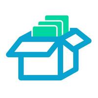 Box file logo icon vector
