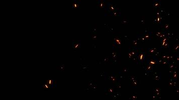 Loop glow fire particles animation abstract background video