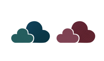 Cloud signage icon symbol with texture png
