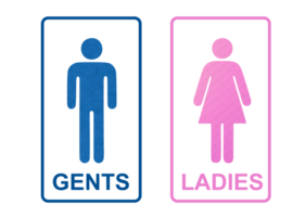 toilet signage icon with texture png