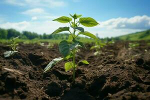 AI generated Climate action Planting a new tree to combat and mitigate climate change AI Generated photo