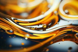 AI generated Liquid allure Close up of abstract glossy surface, visually stunning photo