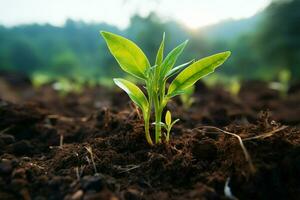 ai generado clima acción plantando un nuevo árbol a combate y mitigar clima cambio ai generado foto