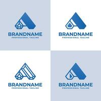 Letter A Diamond Logo Set, suitable for business related to Diamond with A initial vector
