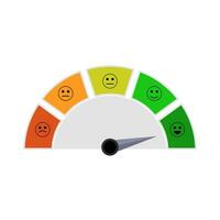 Indicator with smile for get mortgage in bank. Illustration finance indication report, high level, dashboard scoreboard and credit score excellent vector