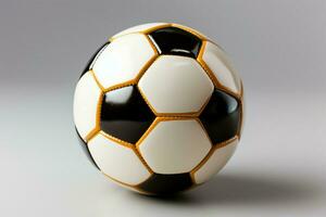 AI generated Soccer ball on a radiant light background evoking energy and excitement AI Generated photo