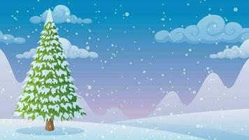 winter landschap animatie video