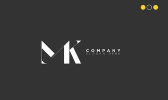 MK Alphabet letters Initials Monogram logo KM, M and K vector