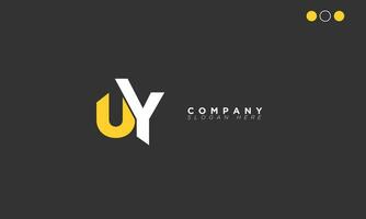 UY Alphabet letters Initials Monogram logo YU, U and Y vector
