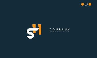 SH Alphabet letters Initials Monogram logo HS, S and H