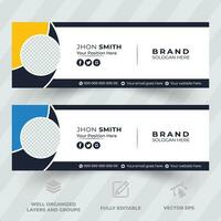 Professional Email Signature Template Modern and Minimal Corporate email signature Layout,Emailers personal business minimalist,Email Signatures Template Vector Design.unique vector design template.