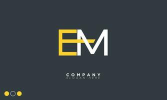 EM Alphabet letters Initials Monogram logo ME, E and M vector