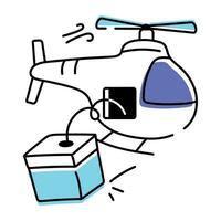 SCM and Logistics Doodle Icon vector