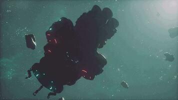 Raum Kriegsschiff von Unbekannt Ursprung ist Annäherung unser Planet video