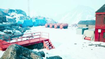 antártico pesquisa estação dentro neve video