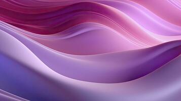 AI generated Abstract 3D image of digital waves in shades of pink and purple. AI Generated photo