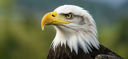 AI generated Portrait of an american bald eagle, wildlife. Generative AI photo
