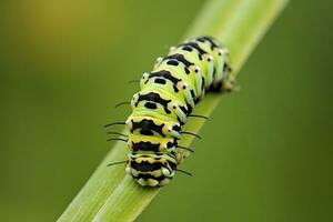 AI generated Caterpillar dovetail butterfly. generated AI. photo