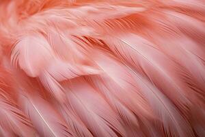 AI generated Flamingo Feather background. AI Generated photo