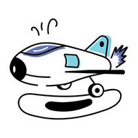 Aviation Doodle Icon vector